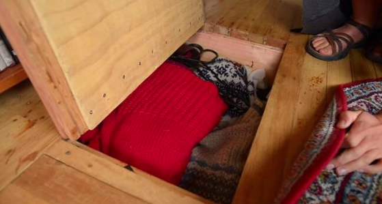 tiny house floor storage