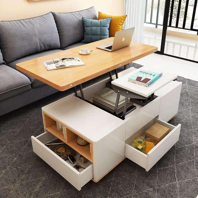 coffee table to desk