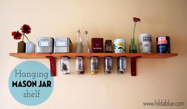 mason jar shelf