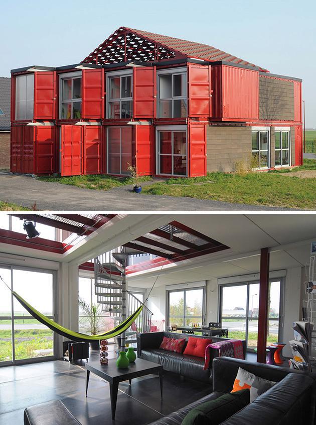 large shipping container house