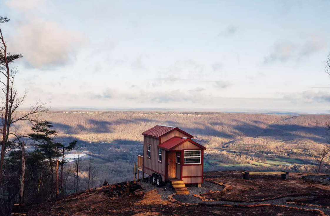 tiny house on top of mountain